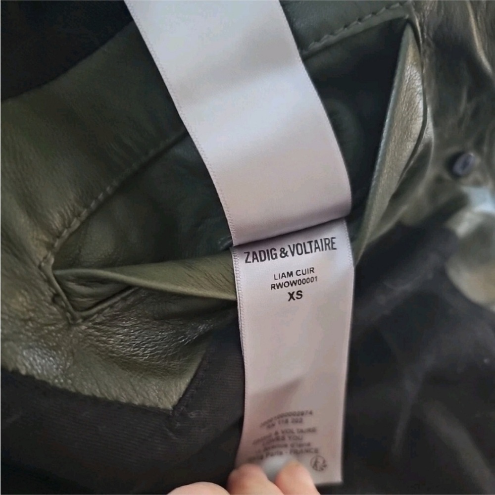 ZADIG & VOLTAIRE Olive Leather Jacket - Picture 6 of 6